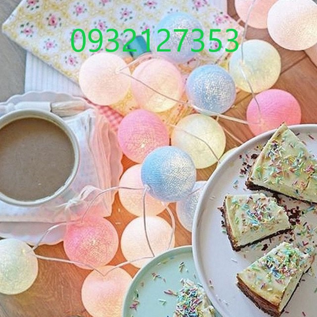 DÂY ĐÈN TRÒN COTON NHIỀU MÀU CÓ 20 BÓNG ĐÈN DÂY ĐÈN TRÒN COTON NHIỀU MÀU CÓ 20 BÓNG ĐÈN