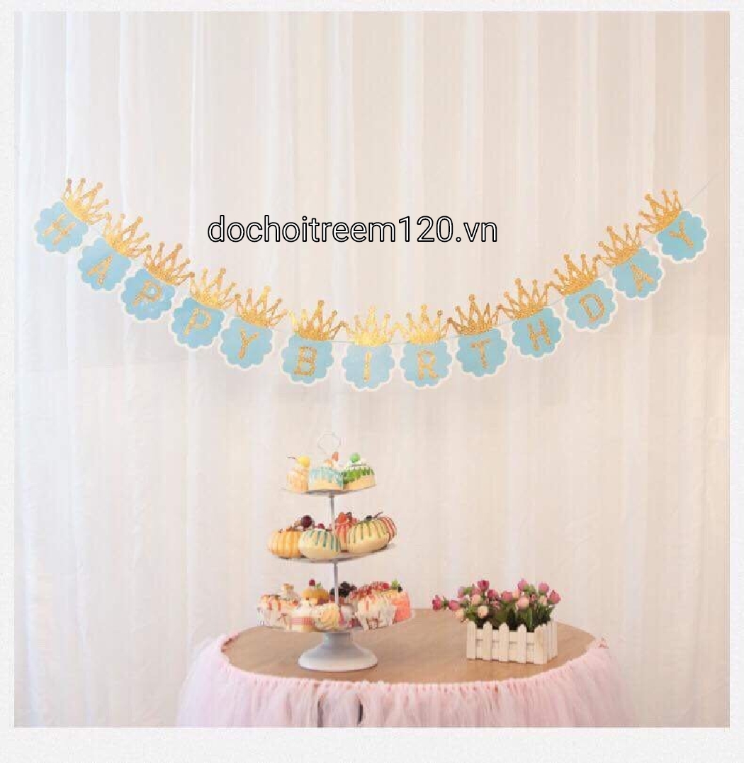DÂY CHỮ HAPPY BIRTHDAY HÌNH VƯƠN MIỆN MÀU XANH DÀI 2M DÂY CHỮ HAPPY BIRTHDAY HÌNH VƯƠN MIỆN MÀU XANH DÀI 2M