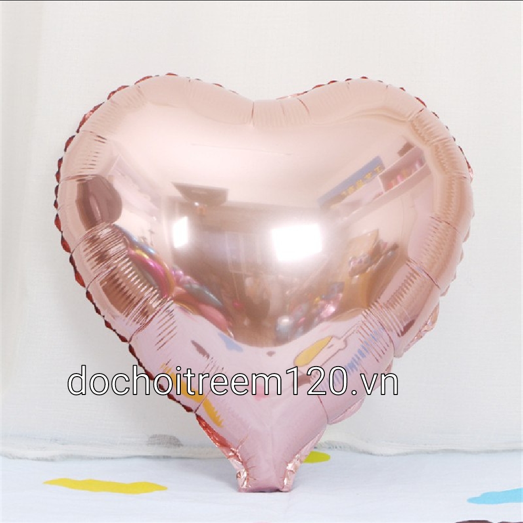 BÓNG KIẾNG HÌNH TRÁI TIM 45CM MÀU HỒNG GOLD BÓNG KIẾNG HÌNH TRÁI TIM 45CM MÀU HỒNG GOLD