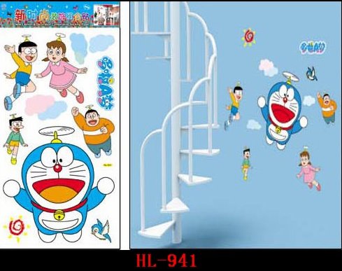 Decal giấy trang trí tường 60x30cm Doremon Decal giấy trang trí tường 60x30cm Doremon