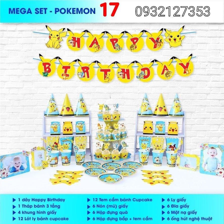 SÉT ĐỂ BÀN CHỦ ĐỀ PIKACHU SÉT ĐỂ BÀN CHỦ ĐỀ PIKACHU