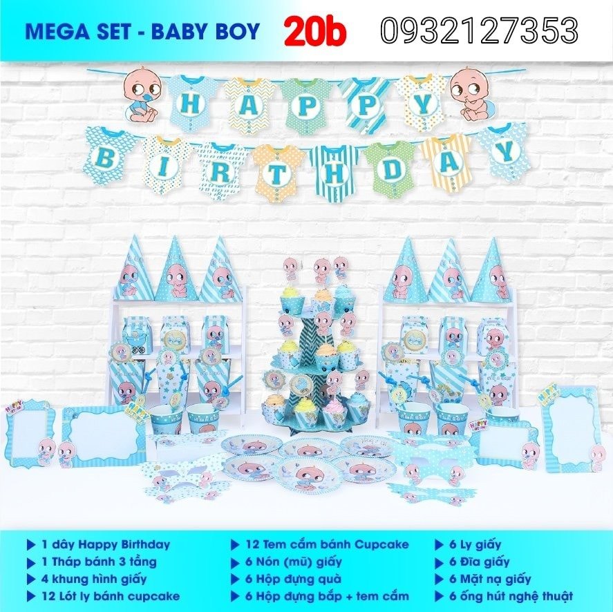 SÉT ĐỂ BÀN CHỦ ĐỀ CHO BÉ TRAI 1 TUỔI/ ĐẦY THÁNG SÉT ĐỂ BÀN CHỦ ĐỀ CHO BÉ TRAI 1 TUỔI/ ĐẦY THÁNG