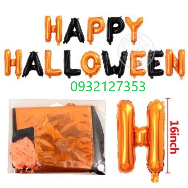 SÉT BÓNG KIẾNG CHỮ HAPPY HALLOWEEN SÉT BÓNG KIẾNG CHỮ HAPPY HALLOWEEN
