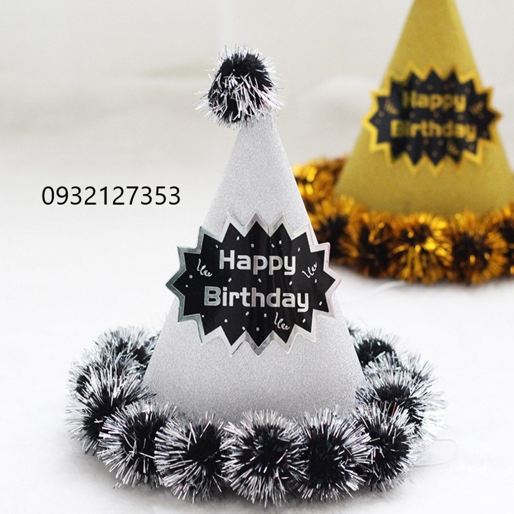 NÓN MÀU BẠC KIM TUYẾN CAO 20CM NÓN MÀU BẠC KIM TUYẾN CAO 20CM