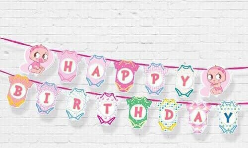 DÂY HAPPY BIRTHDAY CHỦ ĐỀ BABY GIRL BẰNG GIẤY DÀI 2M DÂY HAPPY BIRTHDAY CHỦ ĐỀ BABY GIRL BẰNG GIẤY DÀI 2M