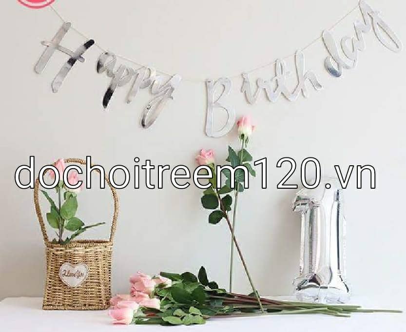 DÂY BẰNG GIẤY HAPPY BIRTHDAY CHỮ ÁNH KIM BẠC DÀI 1M DÂY BẰNG GIẤY HAPPY BIRTHDAY CHỮ ÁNH KIM BẠC DÀI 1M