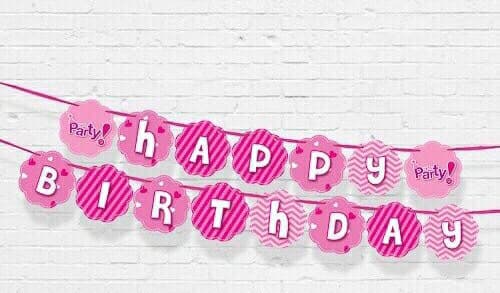 DÂY HAPPY BIRTHDAY CHỦ ĐỀ MÀU HỒNG BẰNG GIẤY DÀI 2M DÂY HAPPY BIRTHDAY CHỦ ĐỀ MÀU HỒNG BẰNG GIẤY DÀI 2M