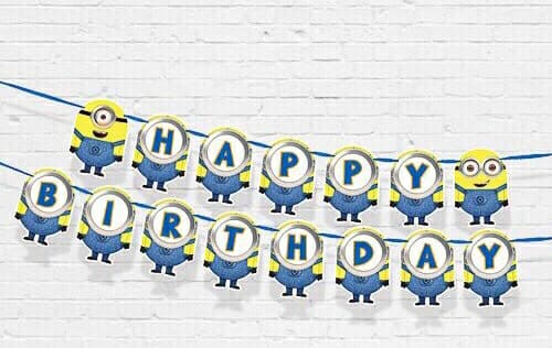 DÂY HAPPY BIRTHDAY CHỦ ĐỀ MINON BẰNG GIẤY DÀI 2M DÂY HAPPY BIRTHDAY CHỦ ĐỀ MINON BẰNG GIẤY DÀI 2M