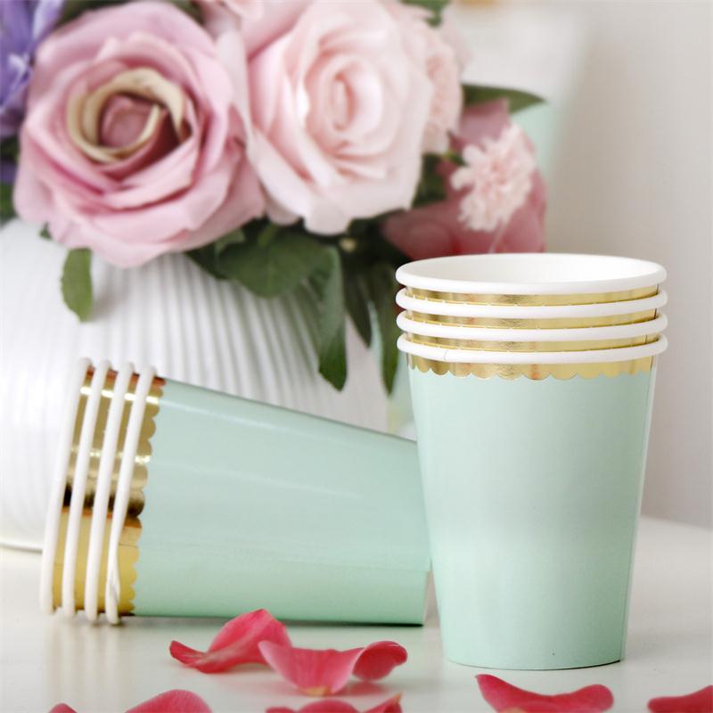 LY GIẤY CAO CẤP BẰNG GIẤY MÀU XANH BIỂN SÉT 8C CAO 12CM LY GIẤY CAO CẤP BẰNG GIẤY MÀU XANH BIỂN SÉT 8C CAO 12CM