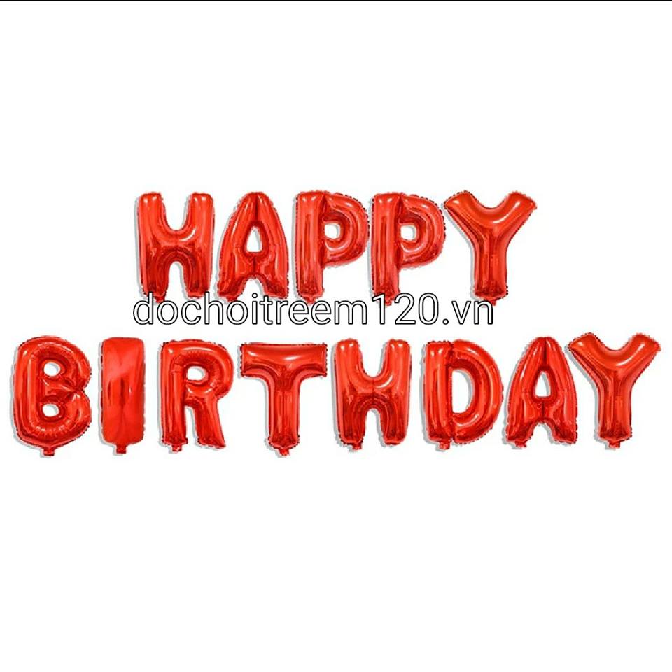 bóng kiếng kt 35cm chữ HAPPY BIRTHDAY màu đỏ bóng kiếng kt 35cm chữ HAPPY BIRTHDAY màu đỏ