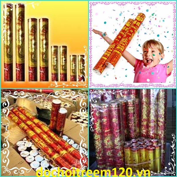 Pháo kim tuyến (pháo giấy) 20cm / nhiều kích cỡ Pháo kim tuyến (pháo giấy) 20cm / nhiều kích cỡ