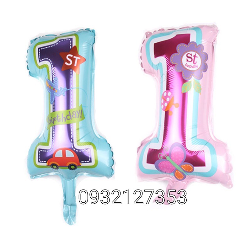 BÓNG SỐ 1 TUỔI MÀU XANH BOY/ MÀU HỒNG GIRL BÓNG SỐ 1 TUỔI MÀU XANH BOY/ MÀU HỒNG GIRL