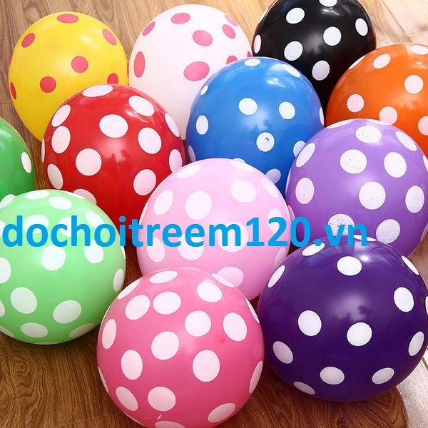 BÓNG TRÒN IN CHẤM BI NHIỀU MÀU 25CM 10C BÓNG TRÒN IN CHẤM BI NHIỀU MÀU 25CM 10C
