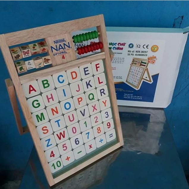 BẢNG HỌC CHỮ & SỐ nam châm gỗ Đức Thành quà tặng NAN BẢNG HỌC CHỮ & SỐ nam châm gỗ Đức Thành quà tặng NAN