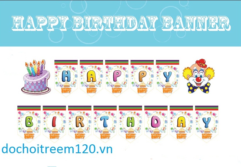 Dây chữ sinh nhật Happy Birthday 2 tầng theo chủ đề Dây chữ sinh nhật Happy Birthday 2 tầng theo chủ đề