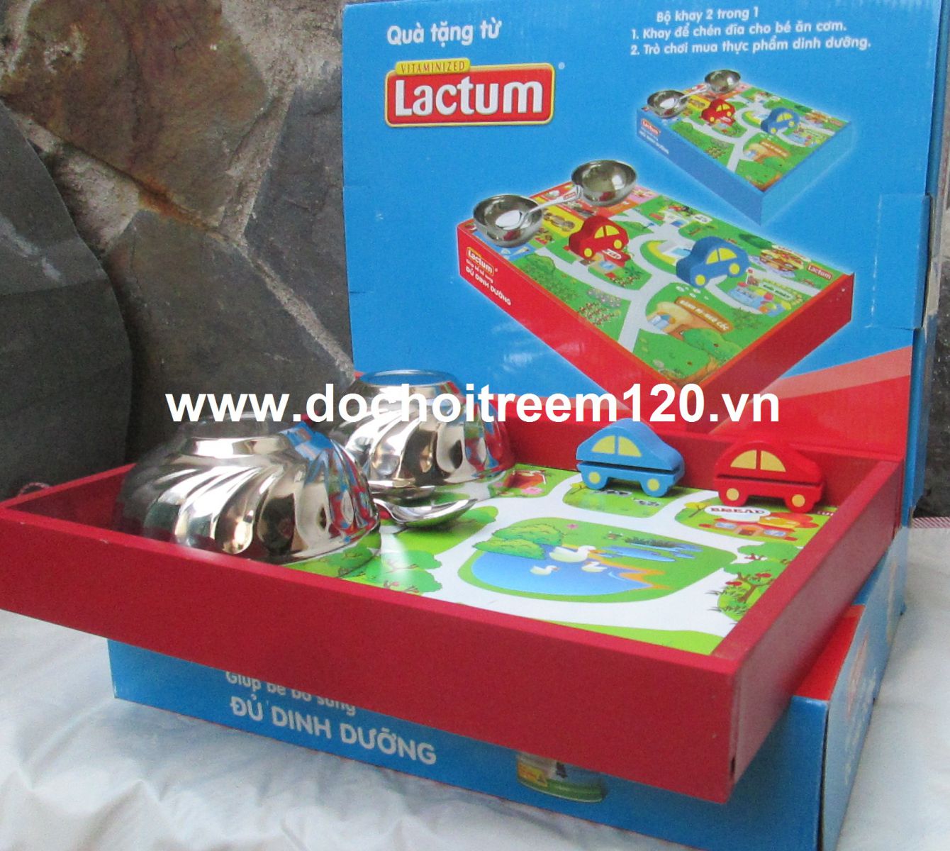 Bộ khay ăn 2 in 1 Lactum Bộ khay ăn 2 in 1 Lactum