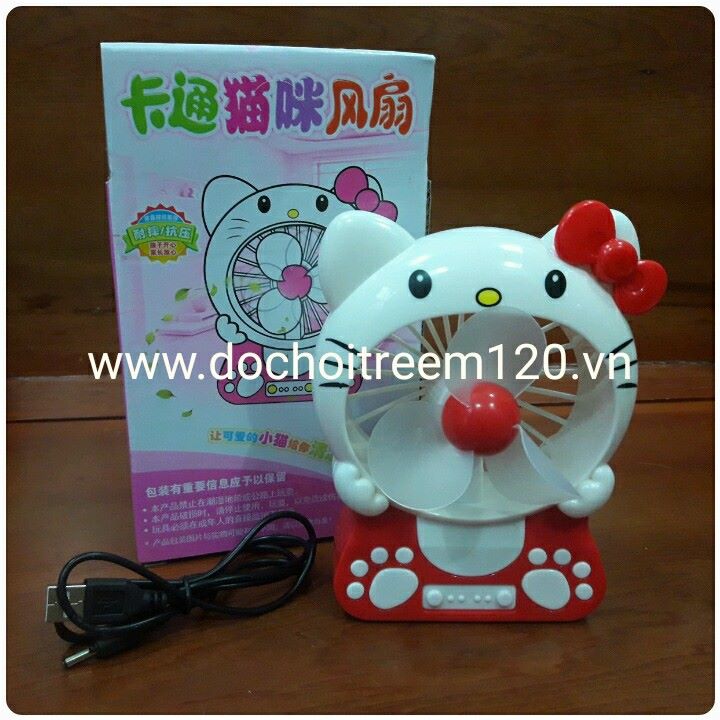 Quạt pin mini Kitty Quạt pin mini Kitty
