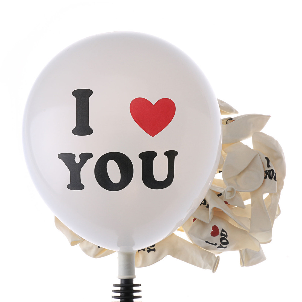 BÓNG TRÒN SỮA IN CHỮ I LOVE YOU 10 cái 25CM BÓNG TRÒN SỮA IN CHỮ I LOVE YOU 10 cái 25CM