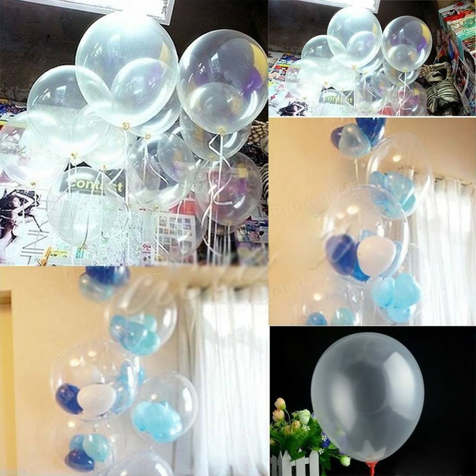 10 cái bong bóng cao su trong suốt tròn 25cm 10 cái bong bóng cao su trong suốt tròn 25cm