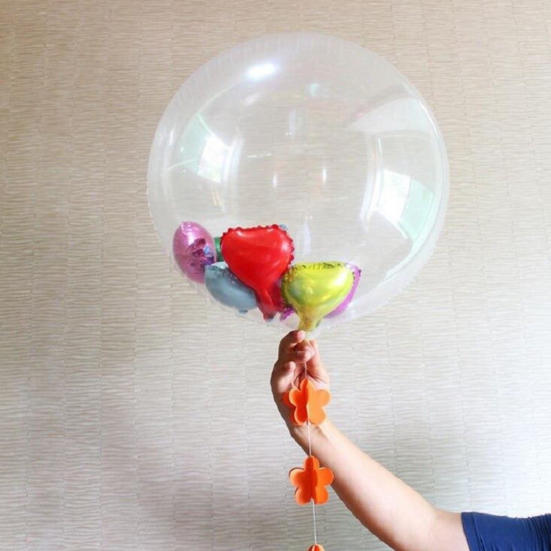 Bong bóng cao su trong suốt khổng lồ tròn 60cm Bong bóng cao su trong suốt khổng lồ tròn 60cm