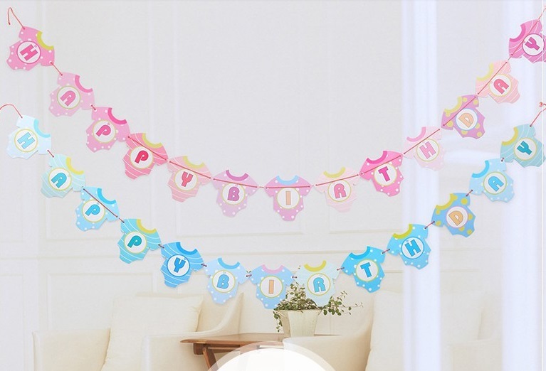 Dây chữ Happy Birthday mẫu áo baby BÉ 1 TUỔI Dây chữ Happy Birthday mẫu áo baby BÉ 1 TUỔI