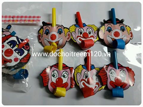 Set 6 kèn le lưỡi Chú Hề Set 6 kèn le lưỡi Chú Hề