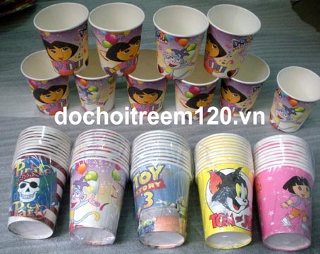 LY GIẤY IN HÌNH 1 SÉT 10C CAO 8CM LY GIẤY IN HÌNH 1 SÉT 10C CAO 8CM