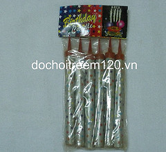 Vỉ 6 cây nến phụt 20cm Vỉ 6 cây nến phụt 20cm