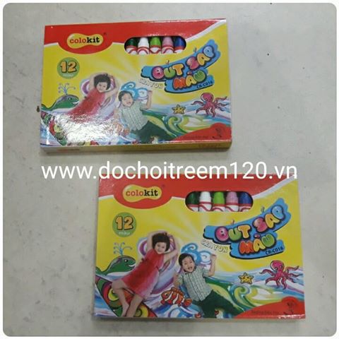 Hộp tô màu sáp 12 cây Colokit Hộp tô màu sáp 12 cây Colokit