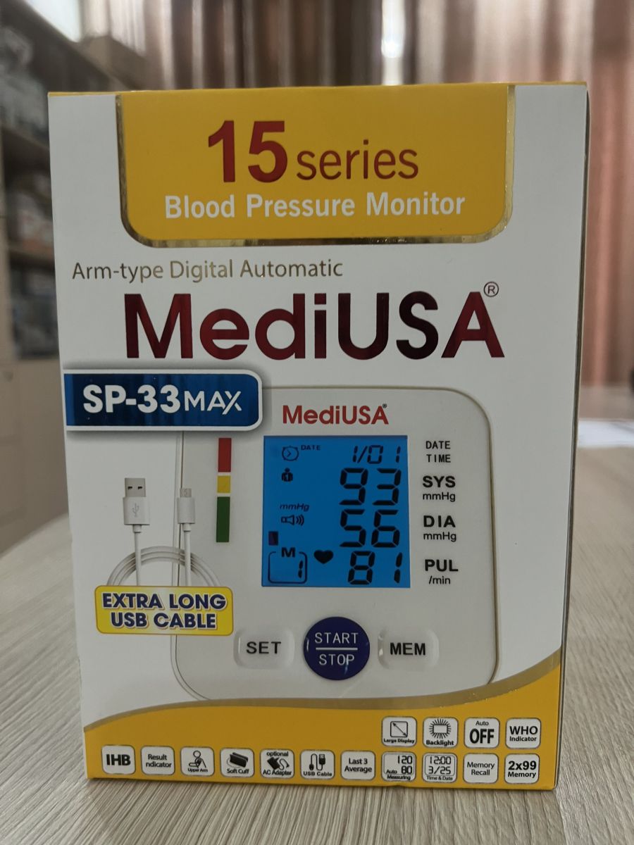 Máy đo huyết áp bắp tay tự động MediUSA SP-33Max