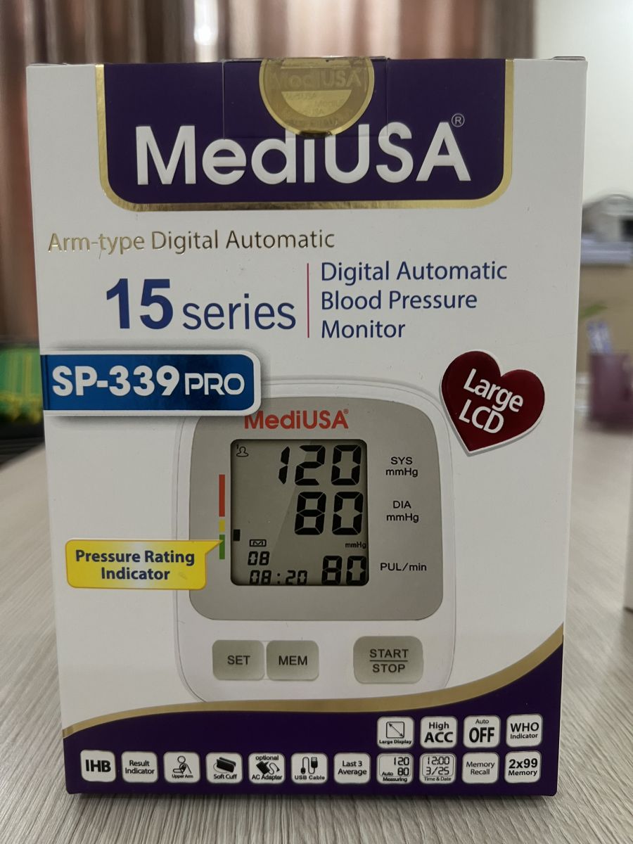 Máy đo huyết áp bắp tay tự động MediUSA SP-339Pro