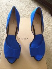 Electric Blue Zara Shoes Size 41