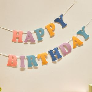Dây chữ Happy Birthday mix màu pastel