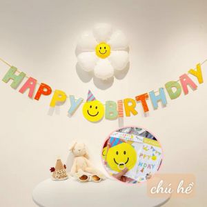 Dây chữ Happy Birthday mẫu Chú Hề
