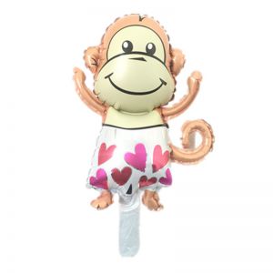 Bong bóng kiếng Con khỉ quần tim 88cm