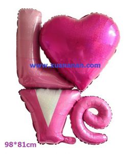 Bong bóng kiếng chữ LOVE cách điệu khổng lồ 98cm