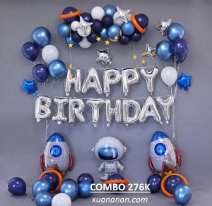 Combo trang trí sinh nhật chủ đề Phi Hành Gia [276K]
