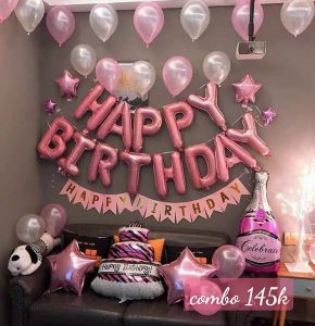 Combo trang trí sinh nhật Pinky [145K]