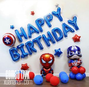 Combo trang trí sinh nhật Captain American [177K]