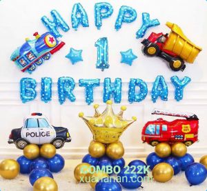 Combo trang trí sinh nhật Phương tiện giao thông 222K