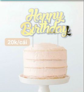 Cake topper chữ Happy Birthday