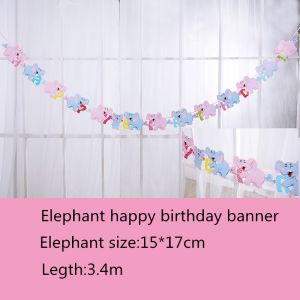 Dây chữ Happy Birthday hình voi 3m4