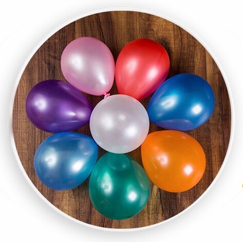 Set 50 cái bong bóng tròn nhũ mini 12.5cm (12 màu) Set 50 cái bong bóng tròn nhũ mini 12.5cm (12 màu)