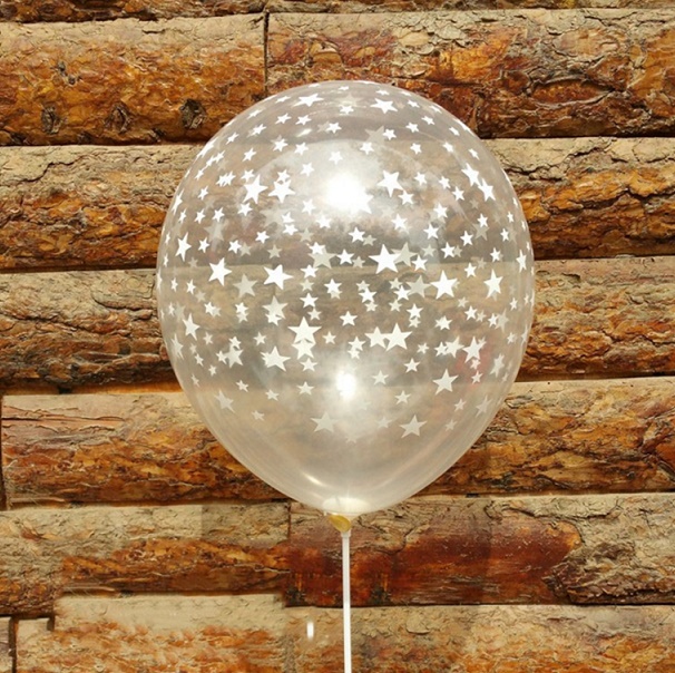 Set 10 bong bóng chấm sao (vàng/đen/trong suốt) Set 10 bong bóng chấm sao (vàng/đen/trong suốt)