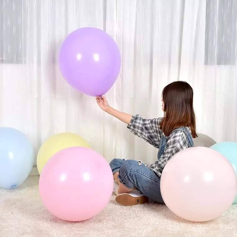 Bong bóng tròn trơn Macaron khổng lồ 60cm (9 màu) Bong bóng tròn trơn Macaron khổng lồ 60cm (9 màu)