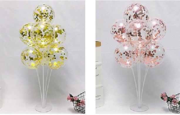 Set 10 bong bóng trong suốt + kim tuyến tròn (bạc/gold/rosegold) Set 10 bong bóng trong suốt + kim tuyến tròn (bạc/gold/rosegold)