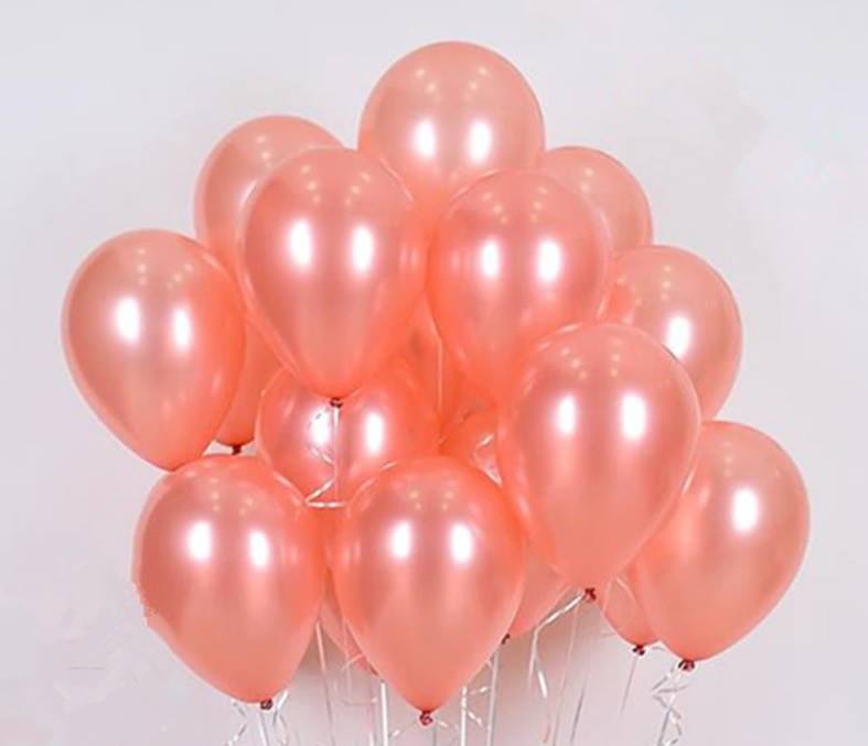 Bịch 50 bong bóng nhũ màu Rosegold 25cm Bịch 50 bong bóng nhũ màu Rosegold 25cm