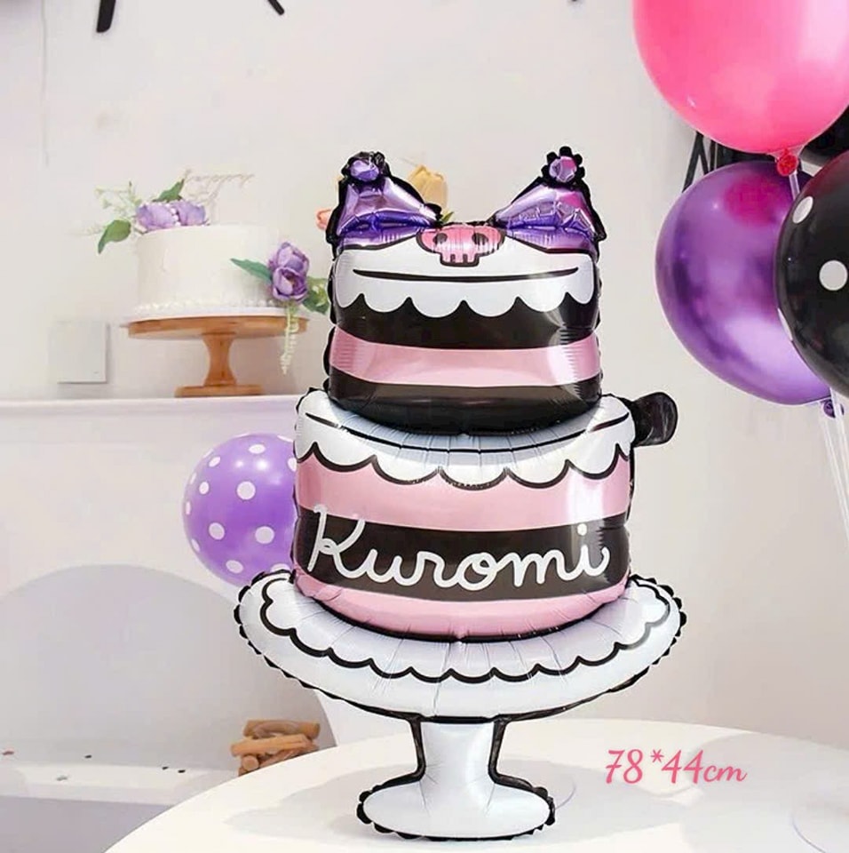 Bóng kiếng hình bánh kem Kuromi 78cm