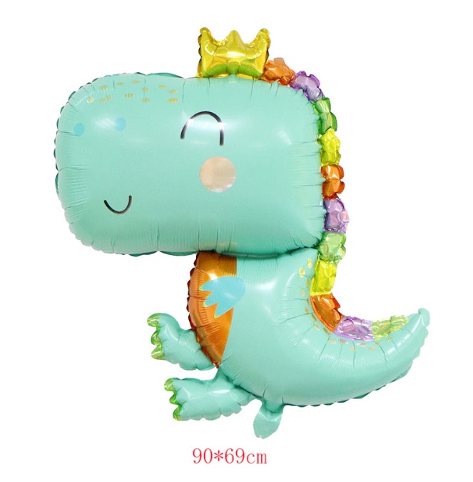 Bong bóng kiếng Khủng long đội vương miện 90cm Bong bóng kiếng Khủng long đội vương miện 90cm