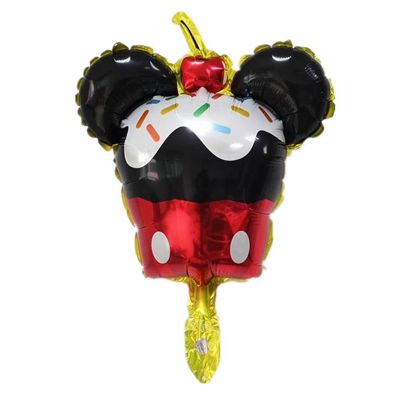 Bong bóng kiếng mini hình cupcake Mickey 45cm Bong bóng kiếng mini hình cupcake Mickey 45cm